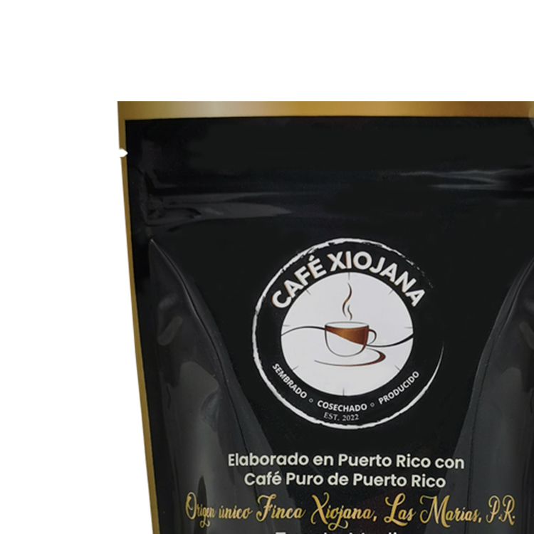Close view of the upper black panel circular cup mark and gold-colored border