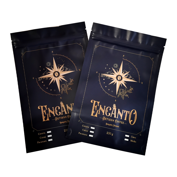 Two pouch fronts laid side by side at slight angles